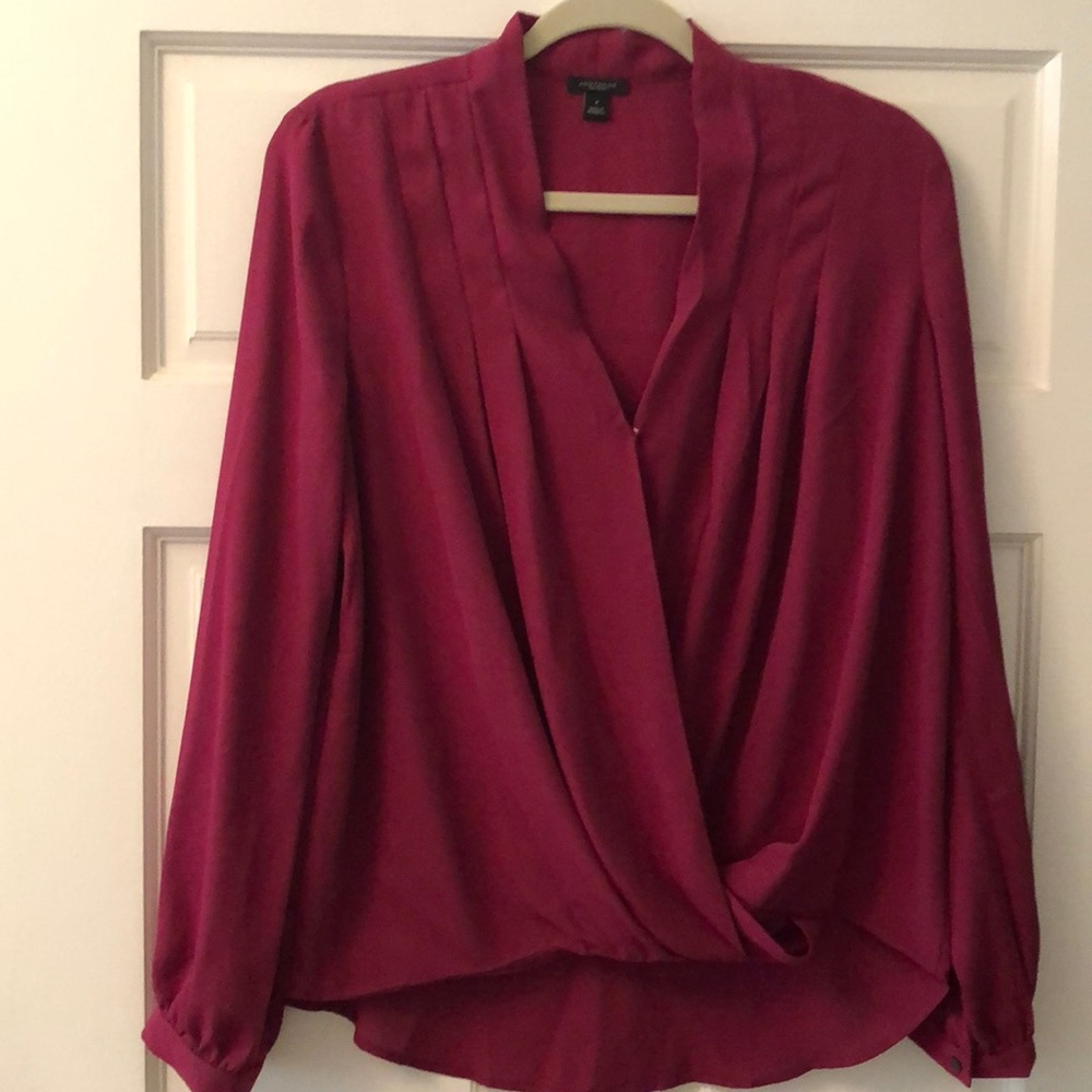 Ann Taylor Fuchsia blouse